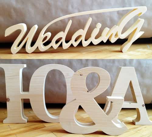 Объемные буквы из дерева