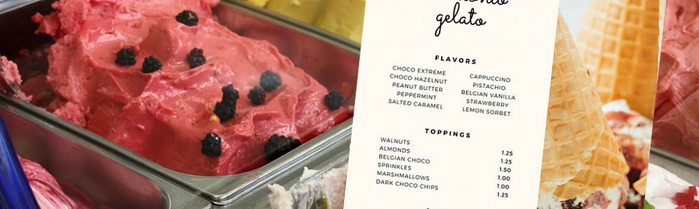 Десертное меню