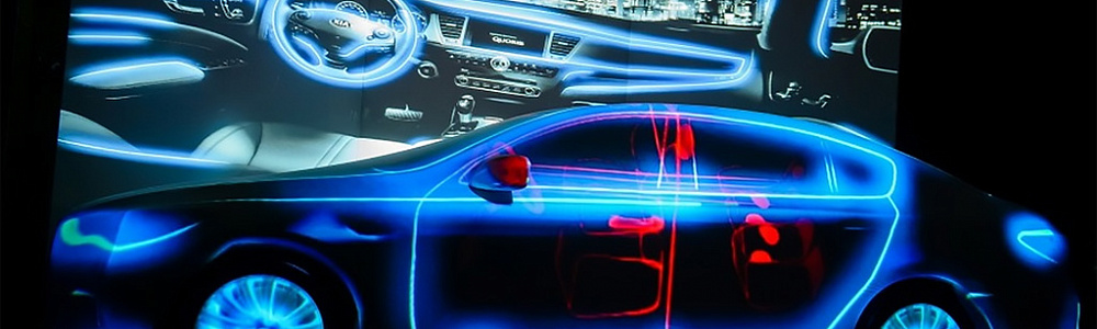 Проекционный видеомаппинг для презентации авто