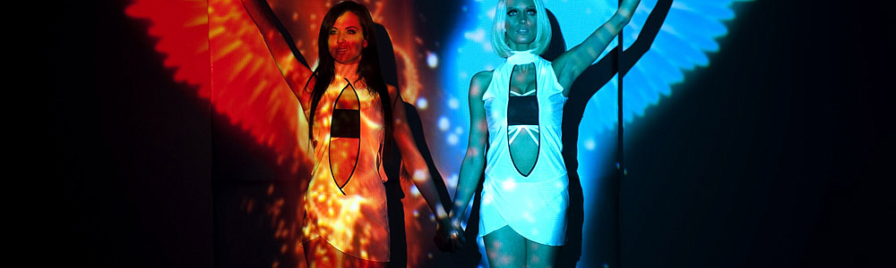 Видеомаппинг на девушках