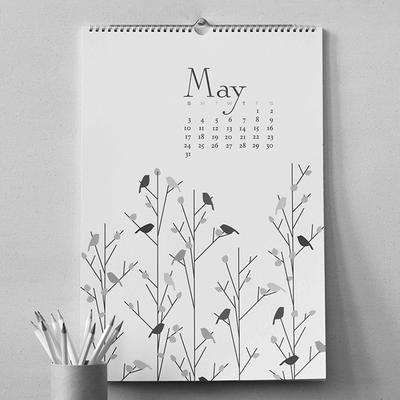 Настенные календари на скрепках