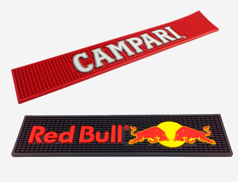 Бармат, бар-раннер, барный коврик Campari, Red Bull