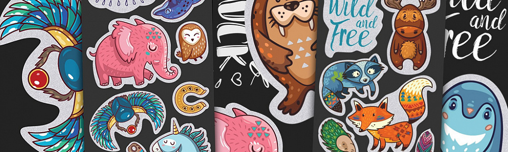 Фигурные наклейки