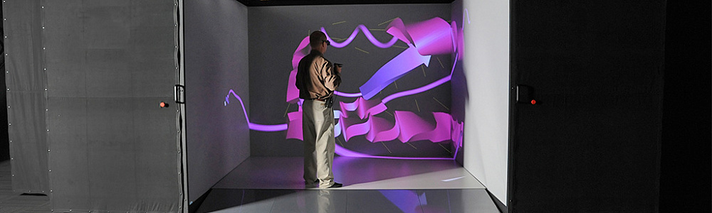 CAVE-система в действии (Cave Automatic Virtual Environment)