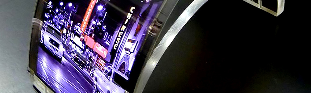 Рекламный макет на электролюминесцентной панели (El-панель)