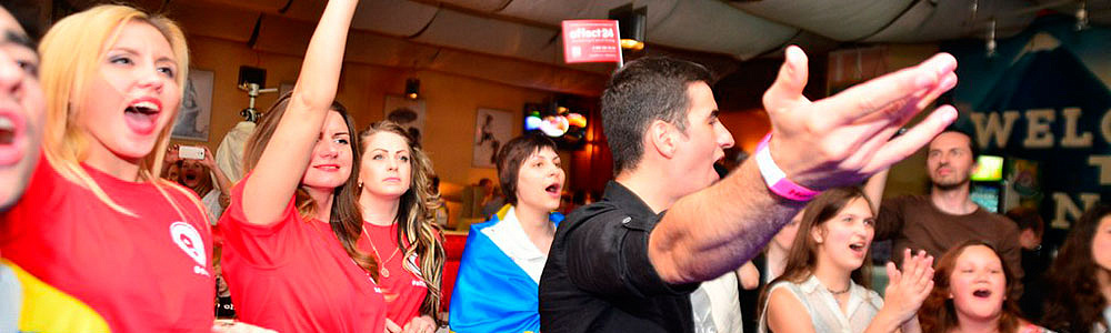 Приглашенные гости тематической вечеринки Евровиденье