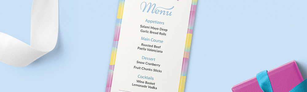 День рождения меню